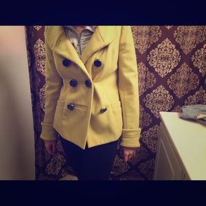 Mustard peacoat